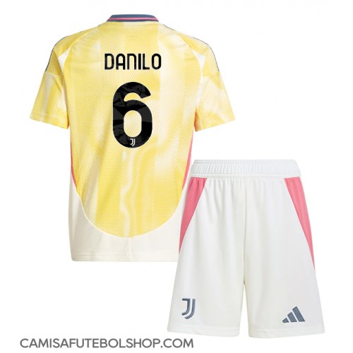 Camisa de time de futebol Juventus Danilo Luiz #6 Replicas 2º Equipamento Infantil 2024-25 Manga Curta (+ Calças curtas)